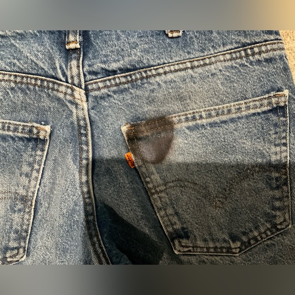 VINTAGE ORANGE TAB Levis’s Shorts - Picture 8 of 12